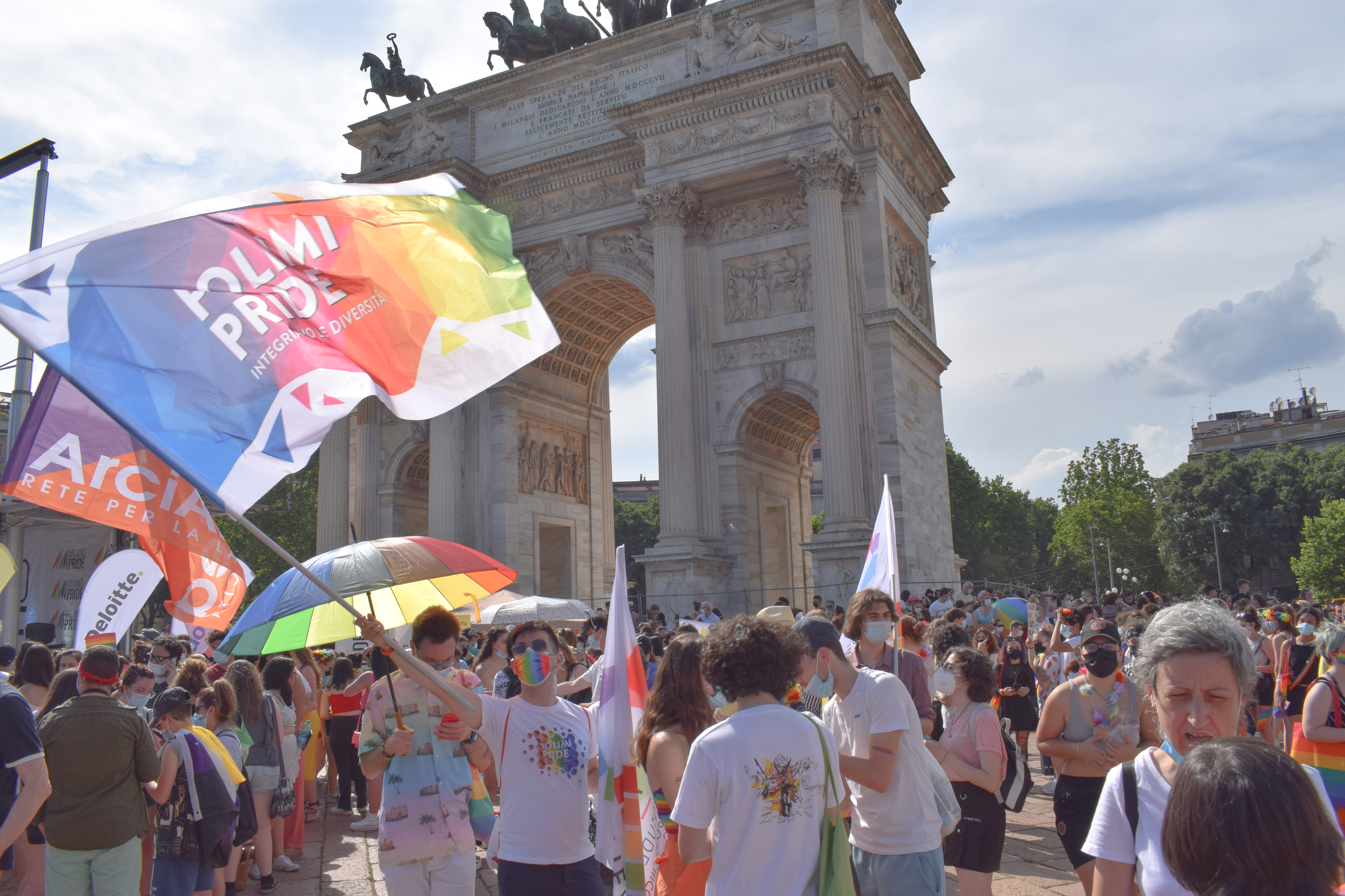 PoliEdro at Milano Pride 2021 in Arco della Pace